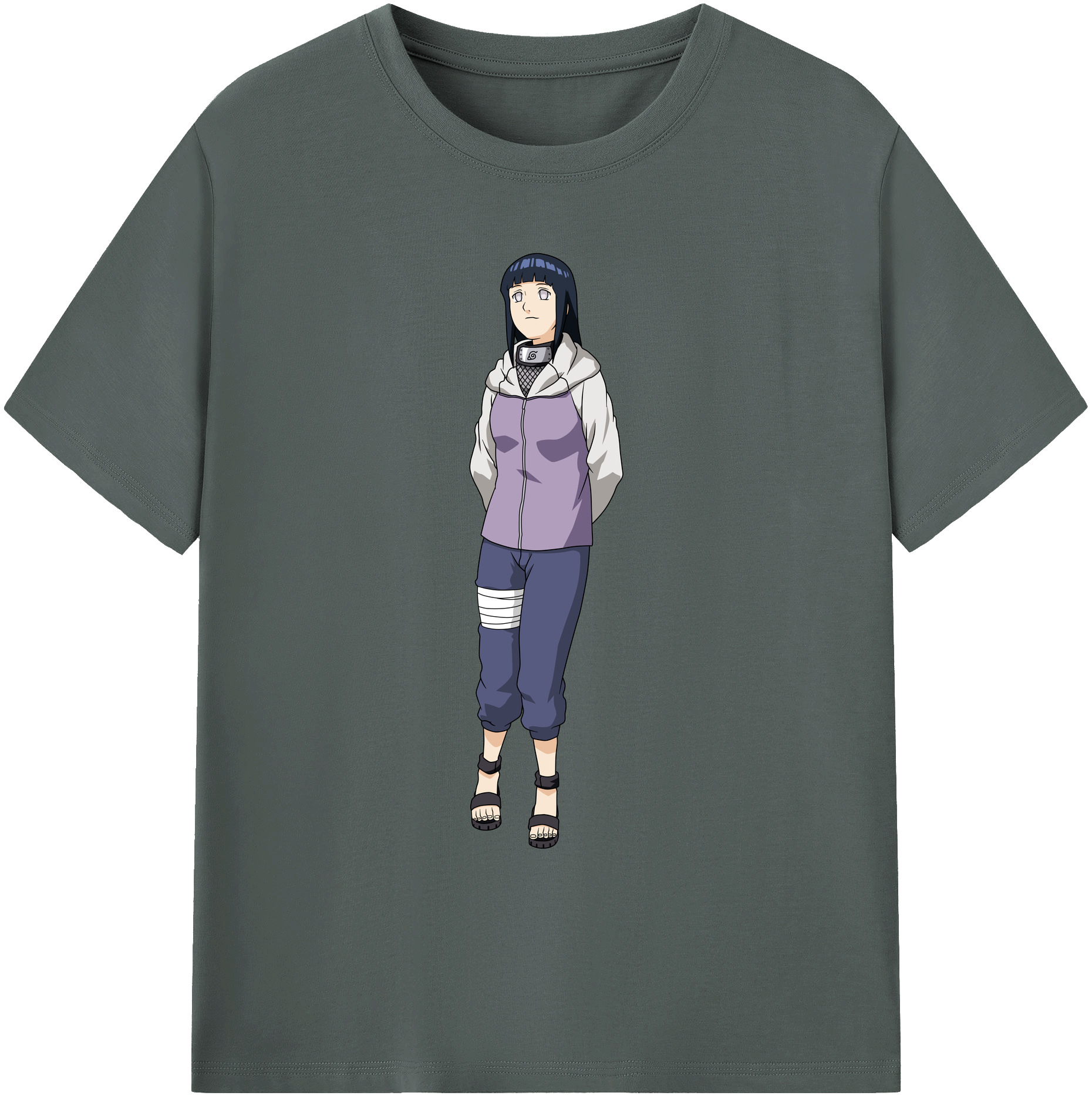 （画像用） NARUTO -ナルト- 日向ヒナタ Hyūga Hinata 綿100％ メンズ半袖Tシャツ｜肌触りやわらか＆通気性